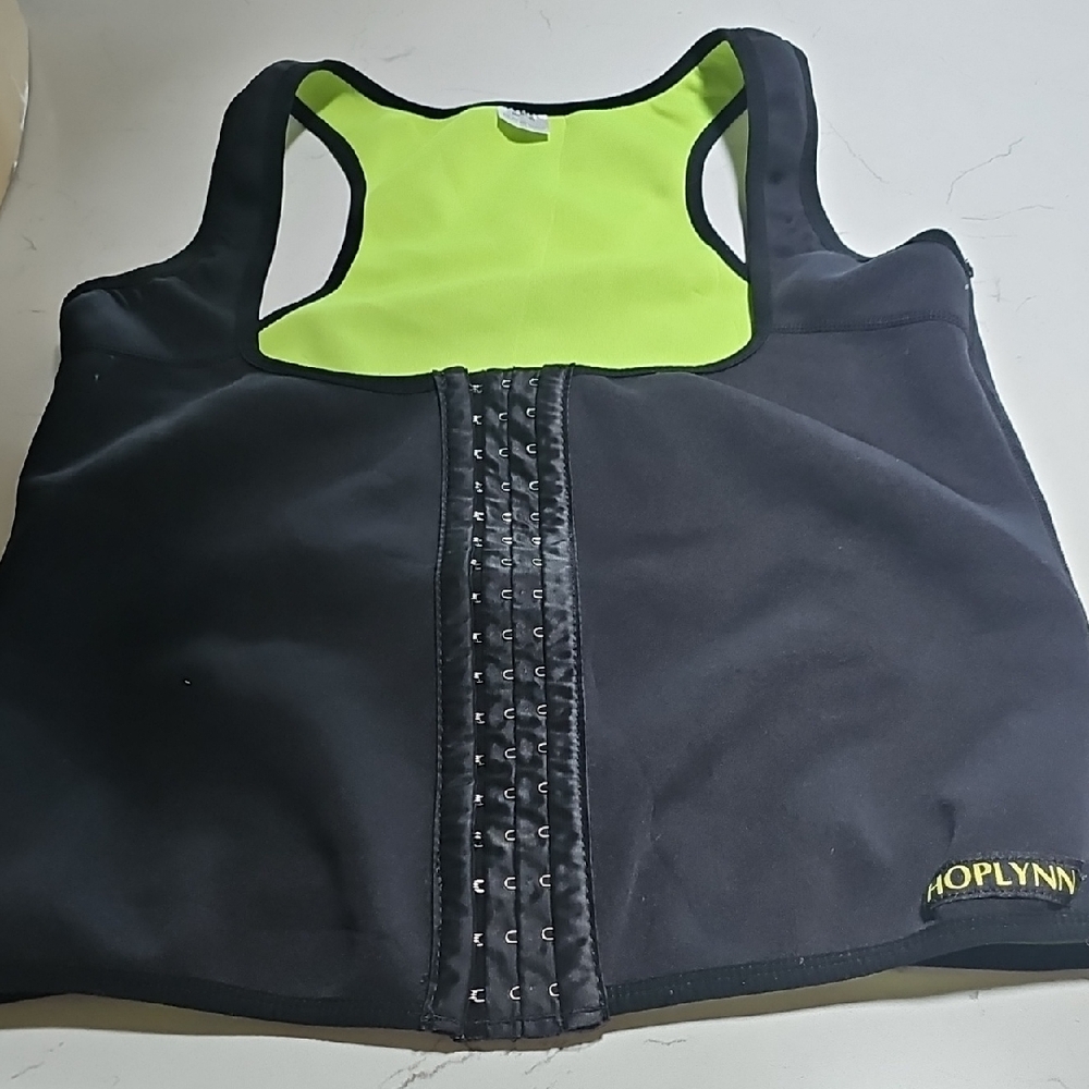 Hoplynn Black and Neon Green Waist Trainer Size 2xL